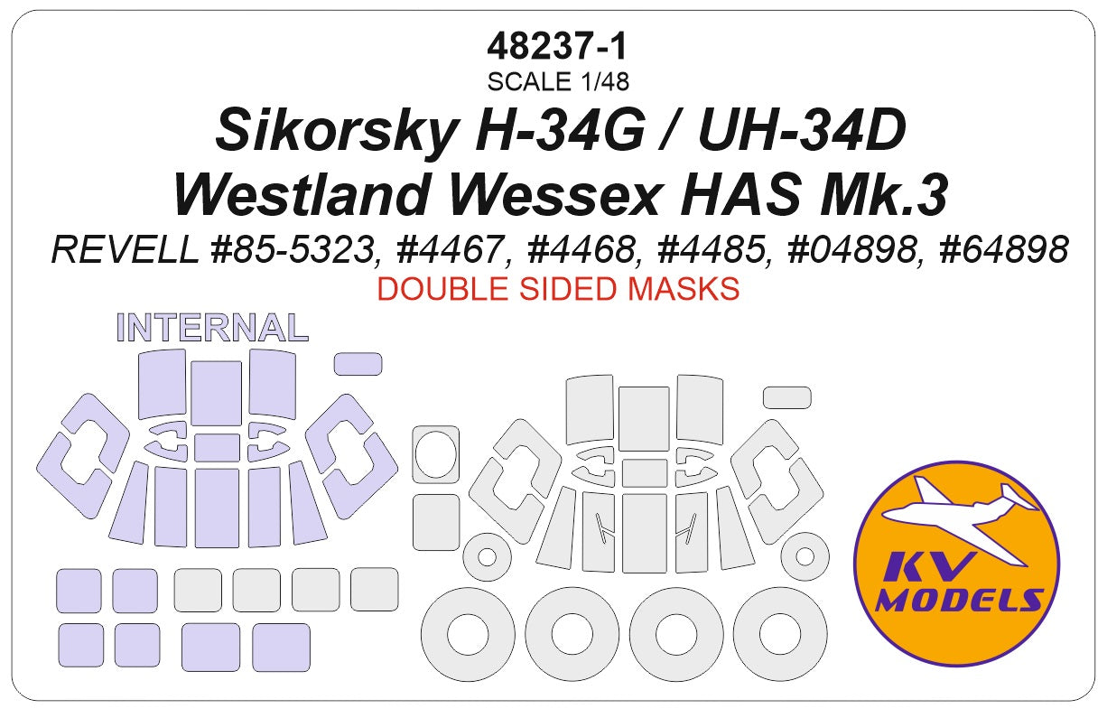 KV Models 48237-1 1:48 Sikorsky H-34G / UH-34D / Westland Wessex HAS Mk.3
