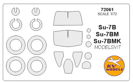 KV Models 72061 1:72 Sukhoi Su-7 wheels and canopy frame paint masks (outside only)