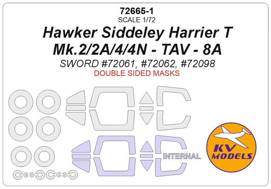 KV Models 72665-1 1:72 Hawker Siddeley Harrier T Mk.2/2A/4/4N - TAV - 8A