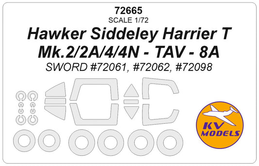 KV Models 72665 1:72 Hawker Siddeley Harrier T Mk.2/2A/4/4N - TAV - 8A
