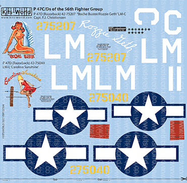 Kits-World KW132164 1:32 Republic P-47C/Ds of the 56th Fighter Group