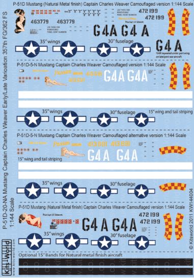 Kits-World KW144004 1:144 North-American P-51D Mustang