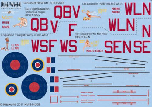 Kits-World KW144005 1:144 Avro Lancaster B.I/III/X