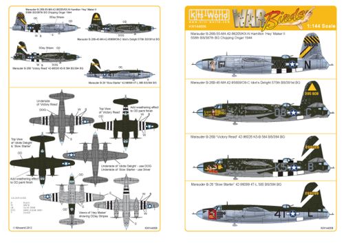 Kits-World KW144006 1:144 Martin B-26B Marauders