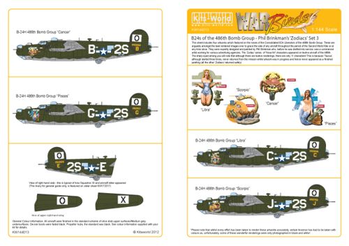 Kits-World KW144013 1:144 Consolidated B-24H Liberators