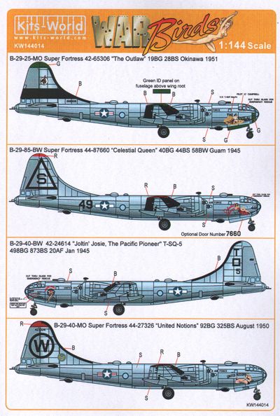 Kits-World KW144014 1:144 Boeing B-29 'Superfortress'