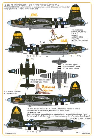 Kits-World KW144018 1:144 Martin B-26 Marauders