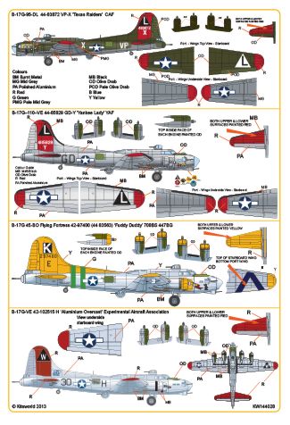 Kits-World KW144028 1:144 Boeing B-17G Flying Fortress