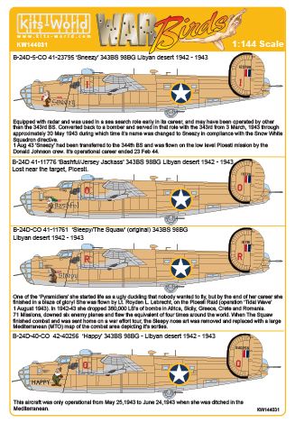 Kits-World KW144031 1:144 Consolidated B-24D Liberator