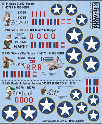 Kits-World KW144031 1:144 Consolidated B-24D Liberator