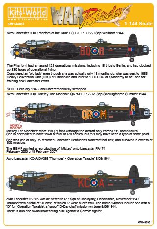 Kits-World KW144033 1:144 Avro Lancaster B.I/III