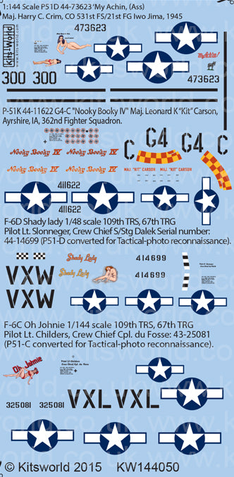 Kits-World KW144050 1:144 North-American P-51D Mustang