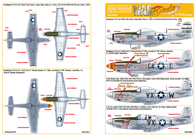 Kits-World KW144050 1:144 North-American P-51D Mustang