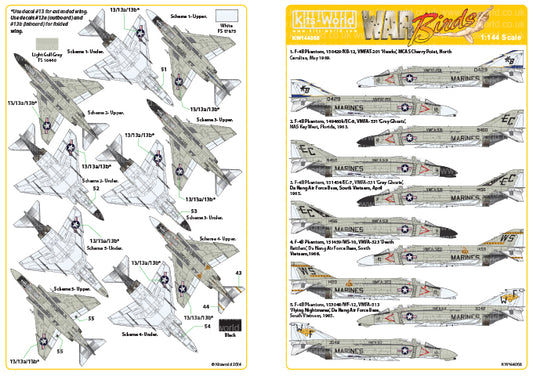 Kits-World KW144058 1:144 McDonnell F-4B/C Phantom- US Marine Corps