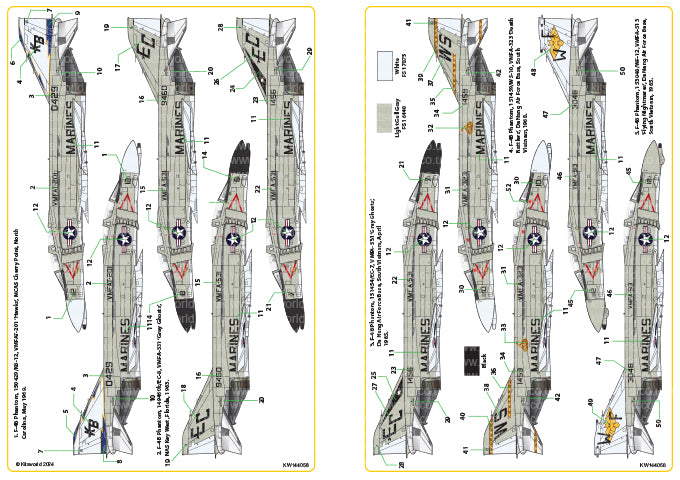 Kits-World KW144058 1:144 McDonnell F-4B/C Phantom- US Marine Corps