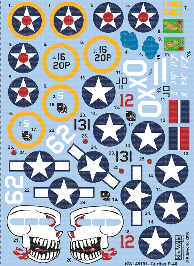 Kits-World KW148191 1:48 Curtiss P-40E