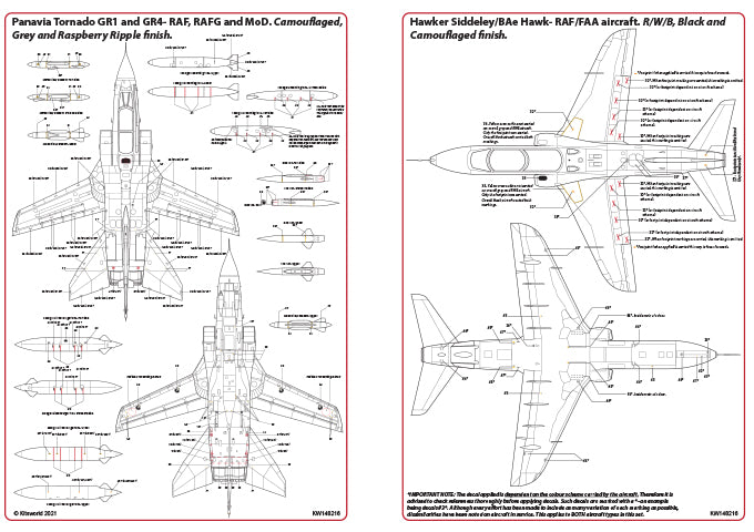 Kits-World KW148216 1:48 BAe Hawk Panavia Tornado GR.1-GR.4