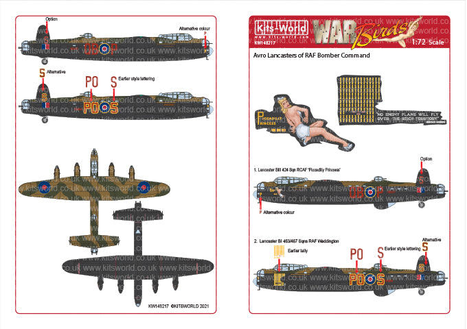 Kits-World KW148217 1:48 Avro Lancaster B.III