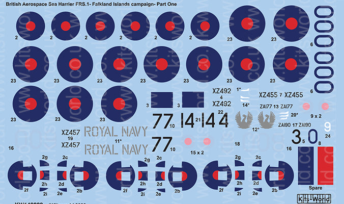 Kits-World KW148222 1:48 BAe Sea Harrier Falklands Campaign Set 1