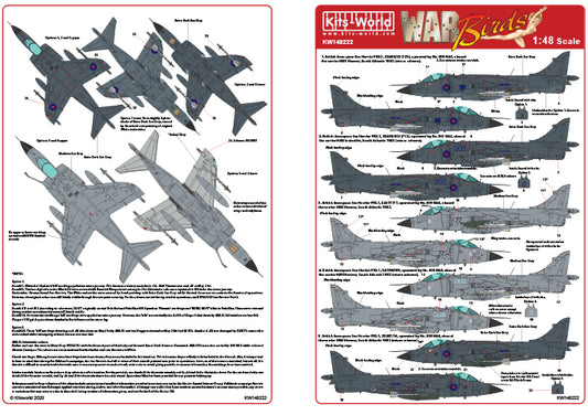 Kits-World KW148222 1:48 BAe Sea Harrier Falklands Campaign Set 1