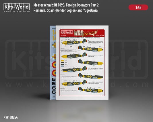 Kits-World KW148254 1:48 Messerschmitt Bf-109E Foreign Operators Part 2