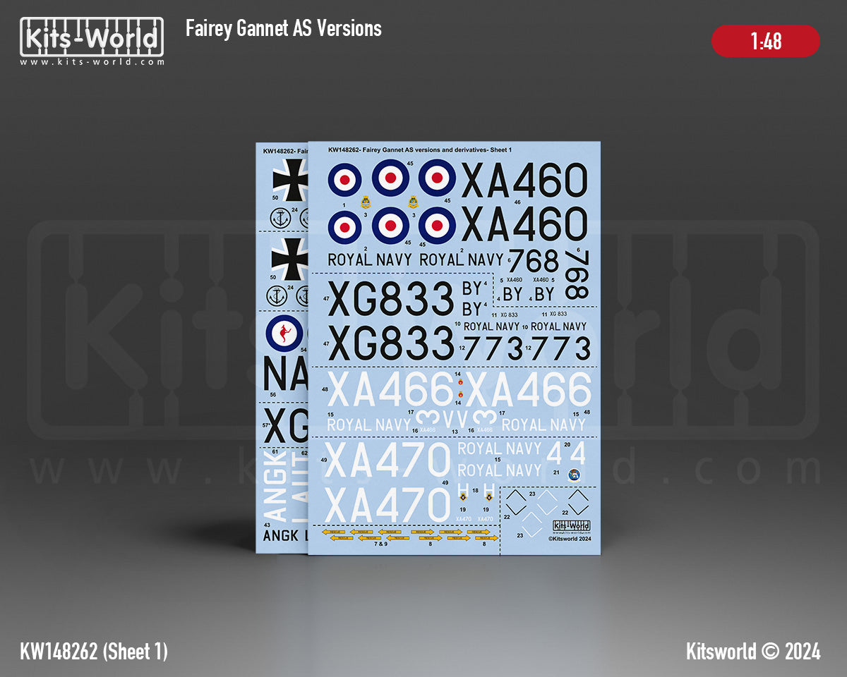 Kits-World 148262 1:48 Fairey Gannet AS.6