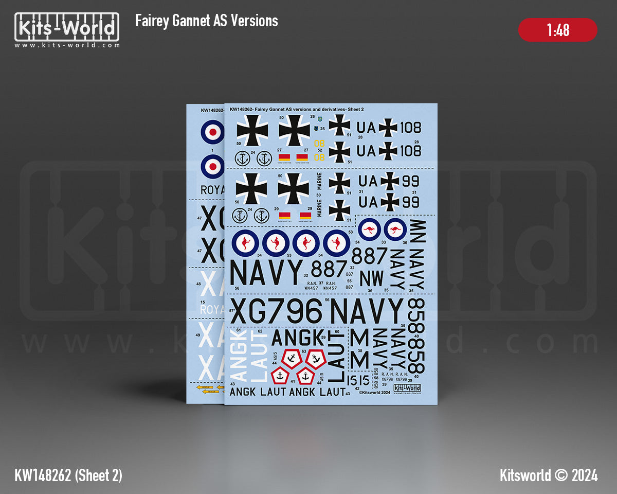 Kits-World 148262 1:48 Fairey Gannet AS.6