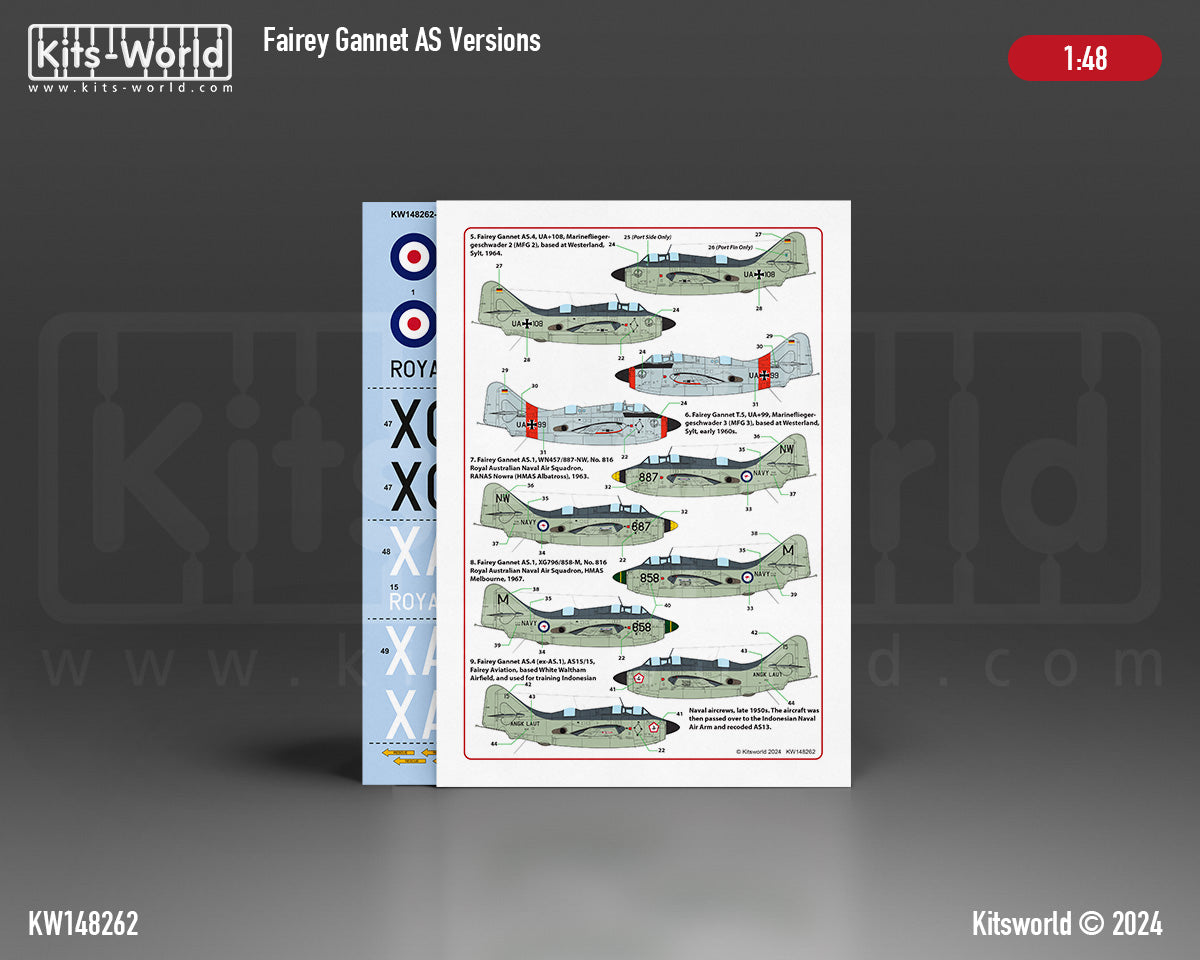 Kits-World 148262 1:48 Fairey Gannet AS.6
