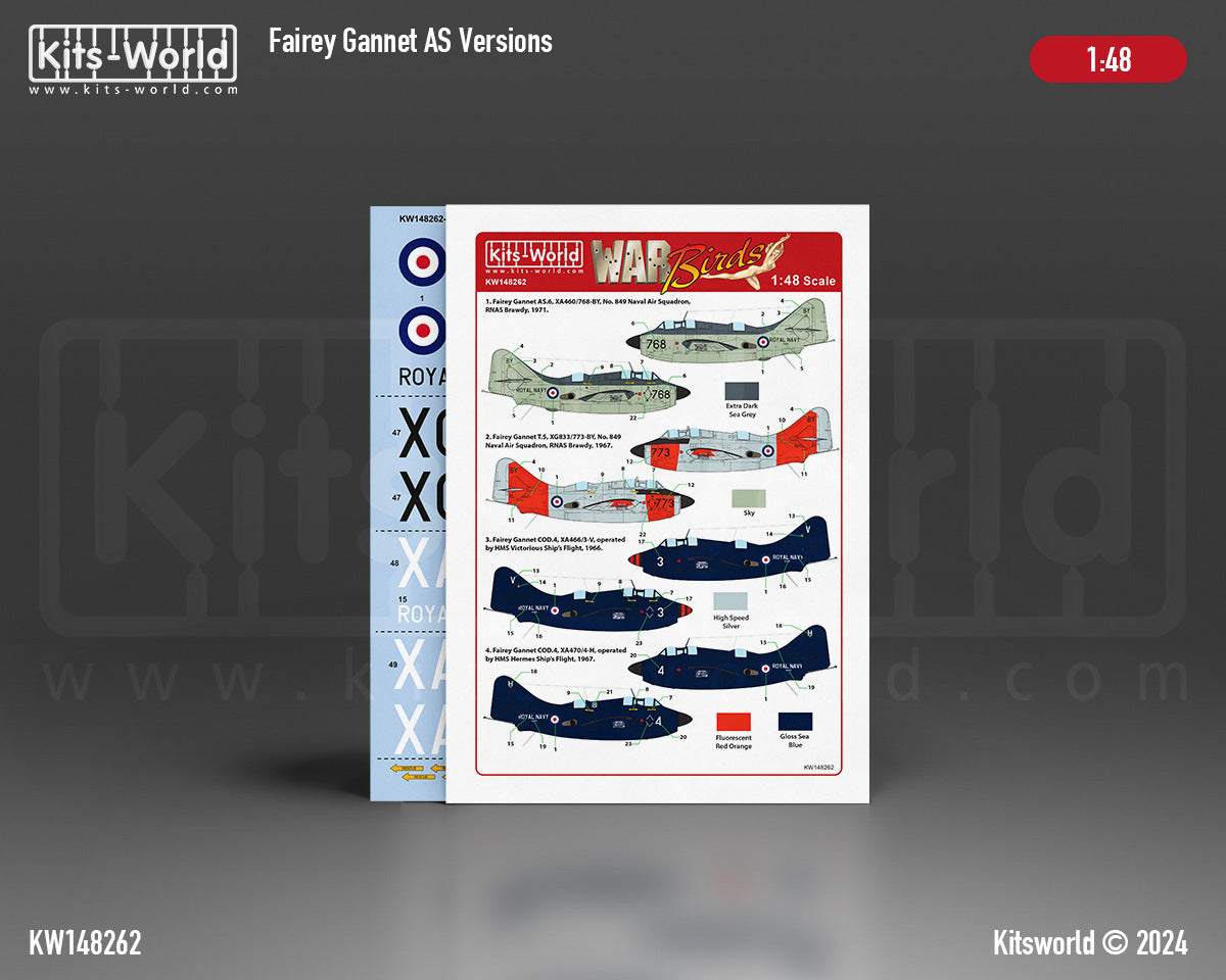 Kits-World 148262 1:48 Fairey Gannet AS.6