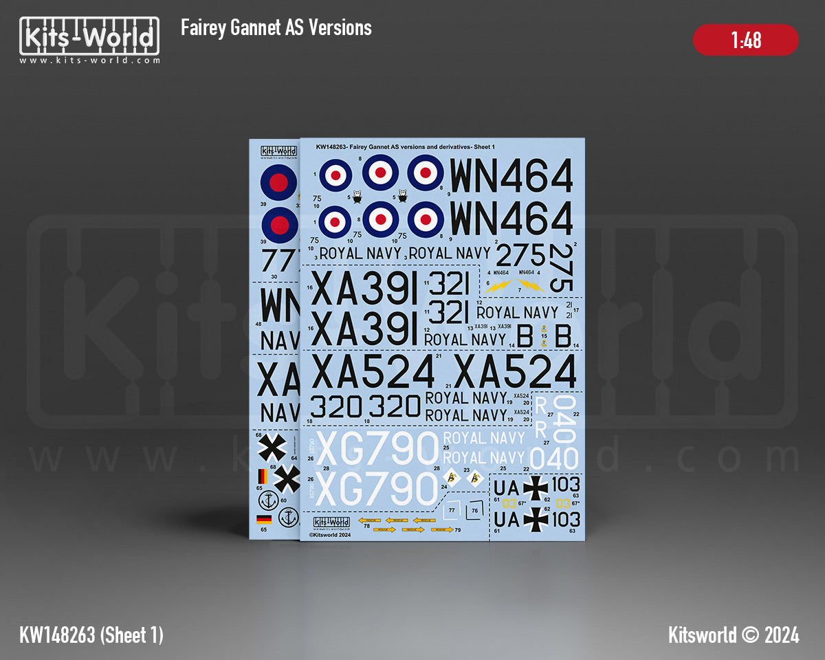 Kits-World 148263 1:48 Fairey Gannet ECM.4,