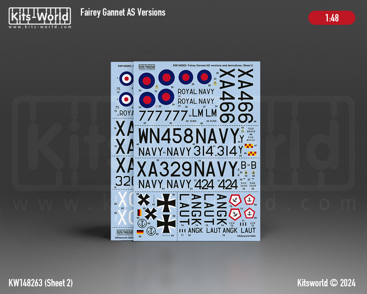 Kits-World 148263 1:48 Fairey Gannet ECM.4,