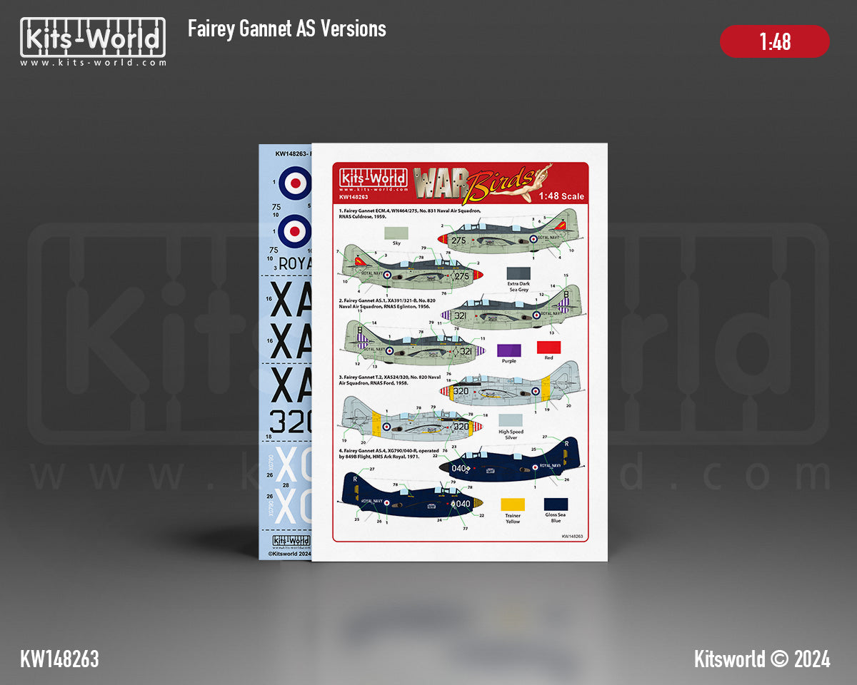 Kits-World 148263 1:48 Fairey Gannet ECM.4,
