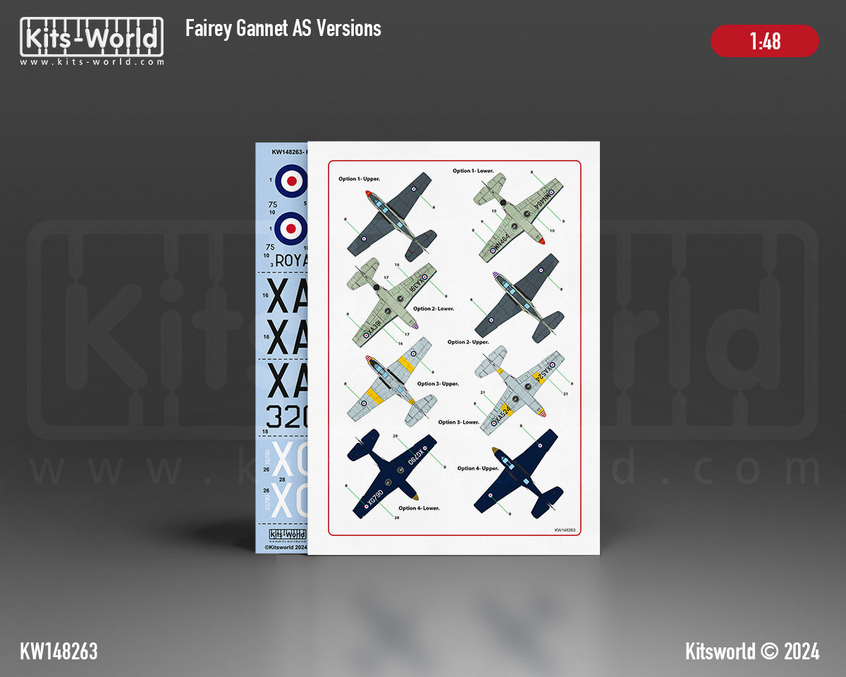 Kits-World 148263 1:48 Fairey Gannet ECM.4,