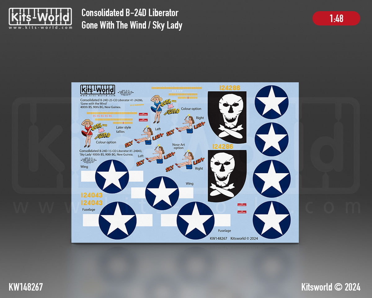 Kits-World 148267 1:48 Consolidated B-24D-25-CO Liberator