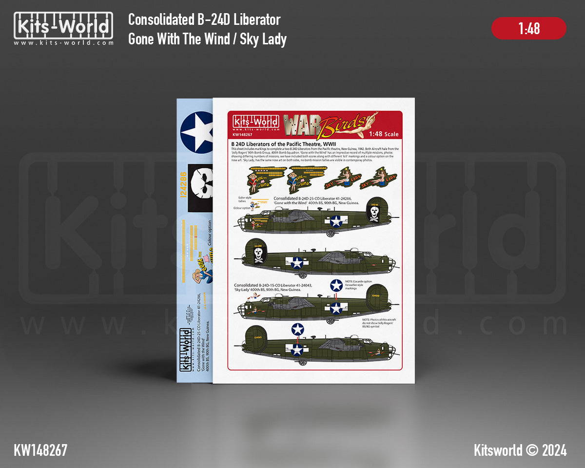 Kits-World 148267 1:48 Consolidated B-24D-25-CO Liberator