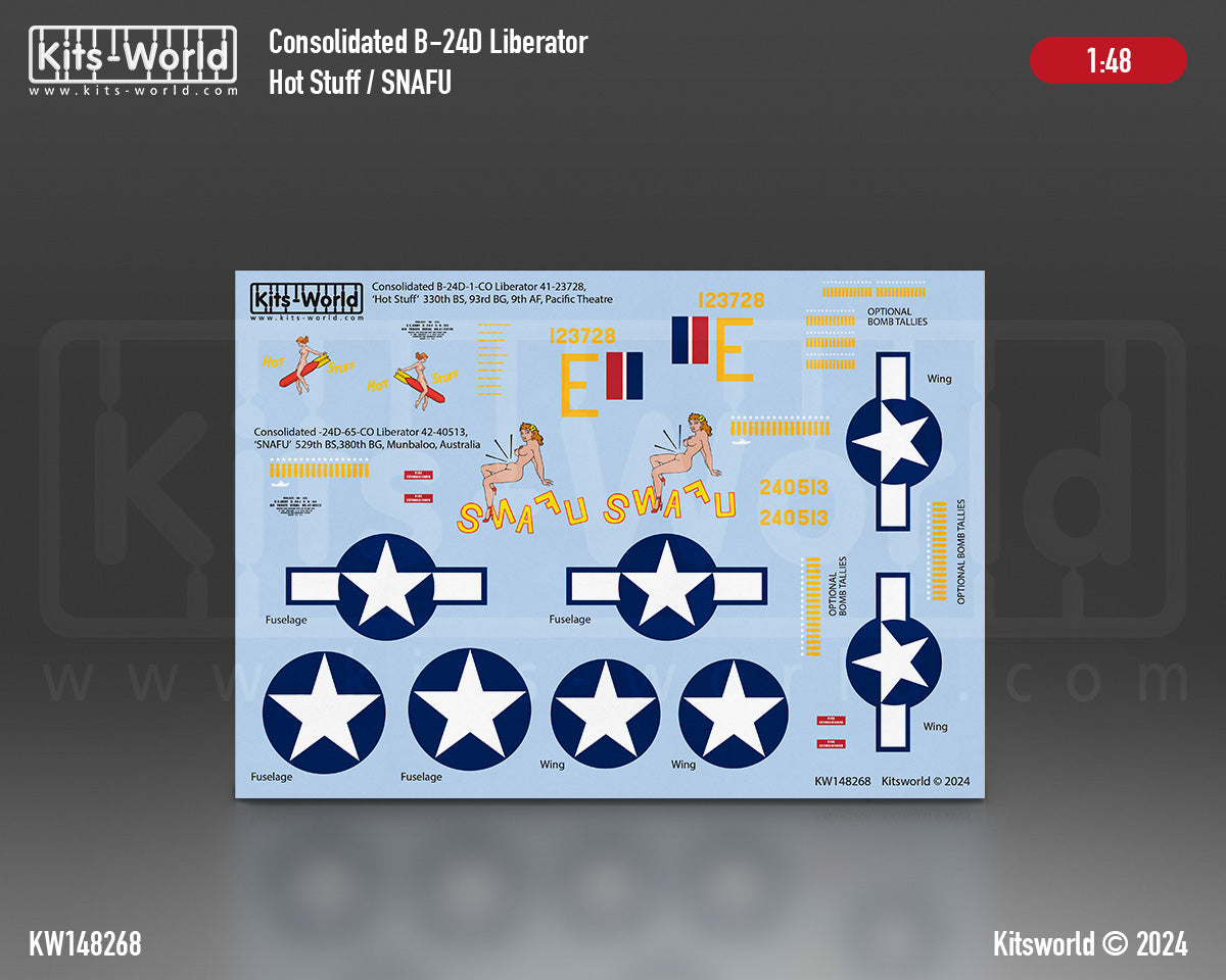 Kits-World 148268 1:48 Consolidated B-24D-1-CO Liberator
