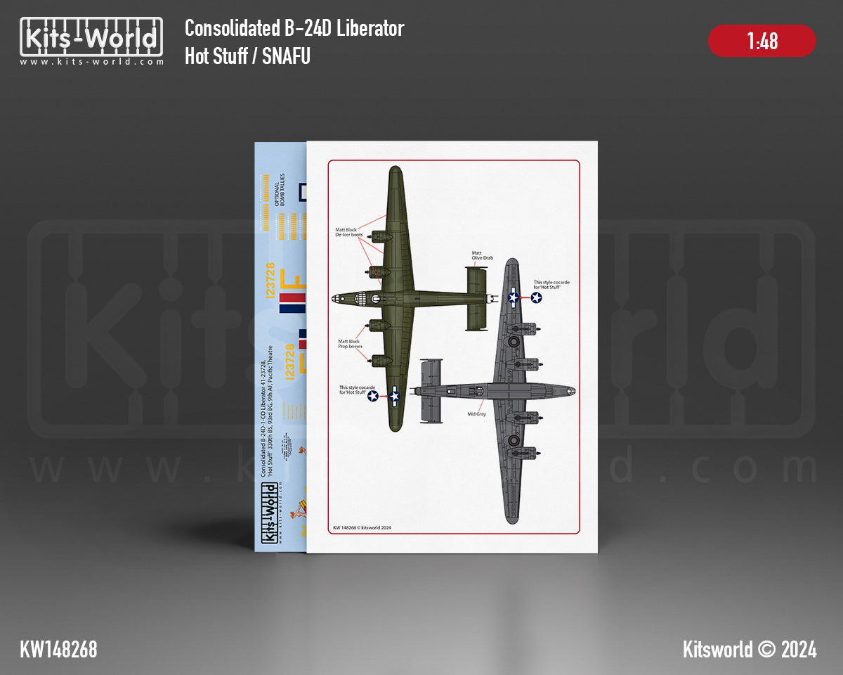 Kits-World 148268 1:48 Consolidated B-24D-1-CO Liberator