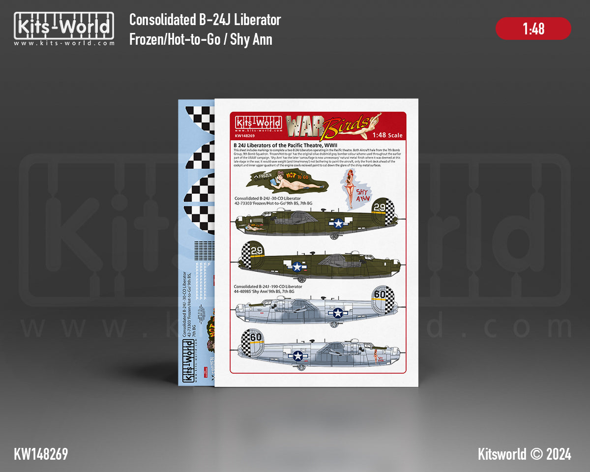 Kits-World 148269 1:48 Consolidated B-24J -30-CO Liberator
