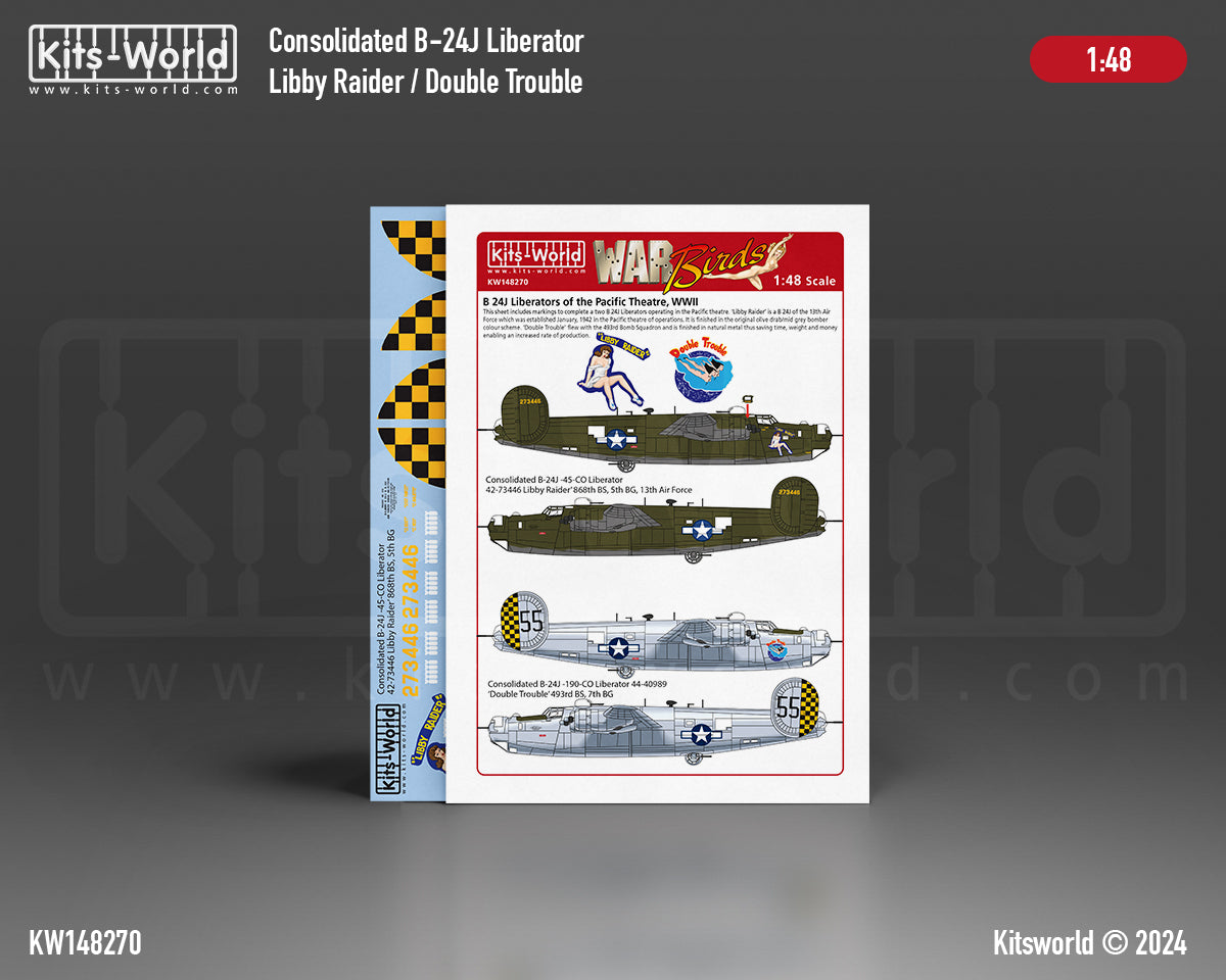 Kits-World 148270 1:48 Consolidated B-24J -45-CO Liberator