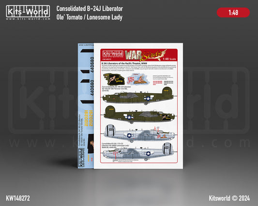 Kits-World 148272 1:48 Consolidated B-24J -90-CO Liberator