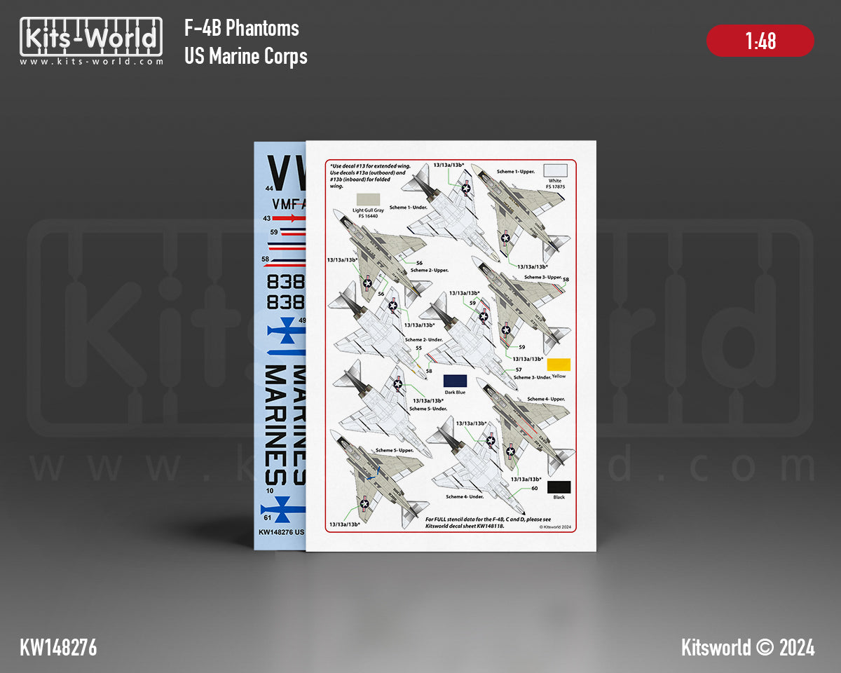 Kits-World KW148276 1:48 US Marine Corps McDonnell F-4B Phantom