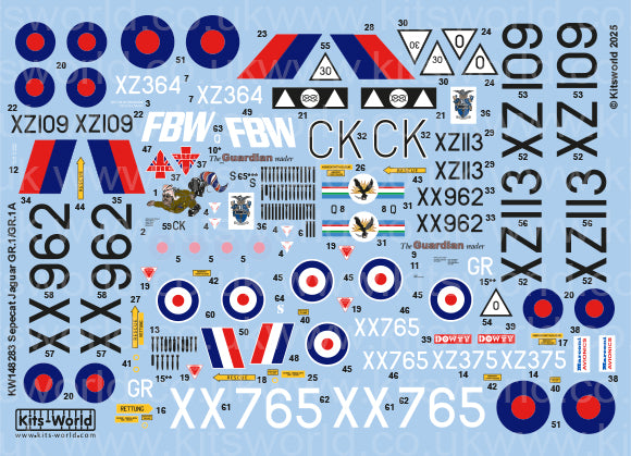 Kits-World KW148283 1:48 SEPECAT Jaguar GR.1A