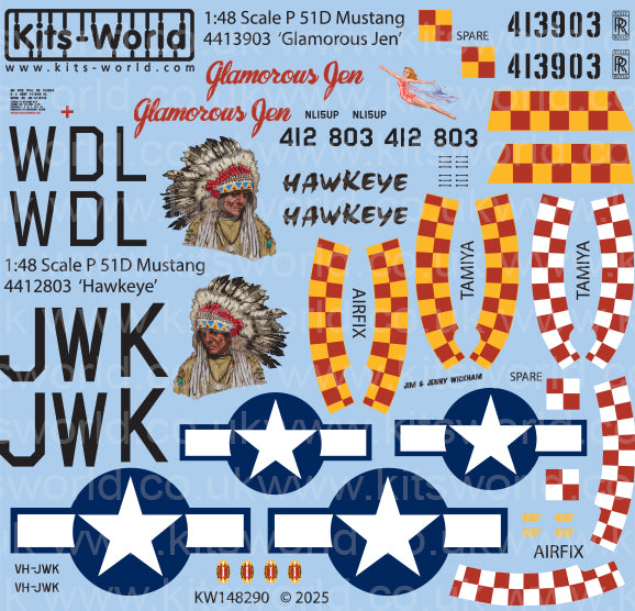 Kits-World KW148290 1:48 North-American P-51D Mustang