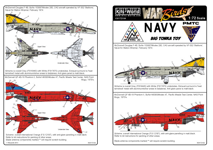 Kits-World KW172104 1:72 McDonnell F-4B Phantom