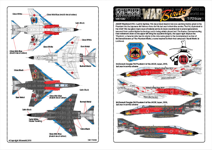 Kits-World KW172202 1:72 Japanese McDonnell Douglas Phantoms 1974-2019