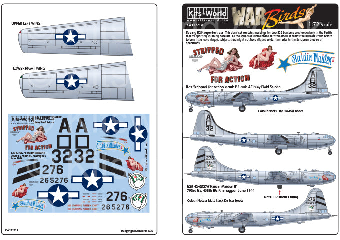 Kits-World KW172219 1:72 Boeing B-29 Superfortress