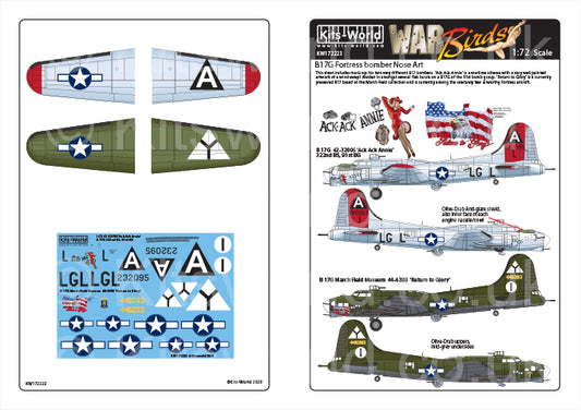 Kits-World KW172223 1:72 Boeing B-17 Flying Fortress