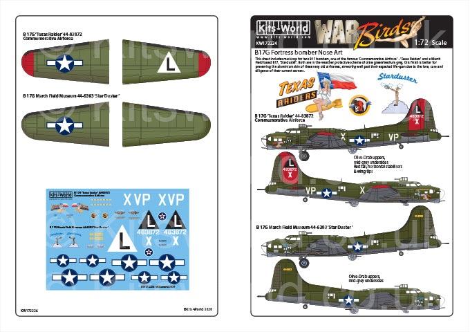 Kits-World KW172224 1:72 Boeing B-17G Flying Fortress