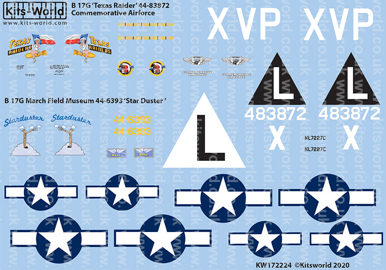 Kits-World KW172224 1:72 Boeing B-17G Flying Fortress