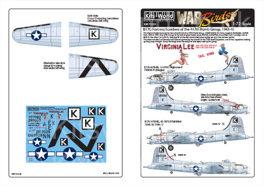 Kits-World KW172229 1:72 Boeing B-17G Flying Fortress